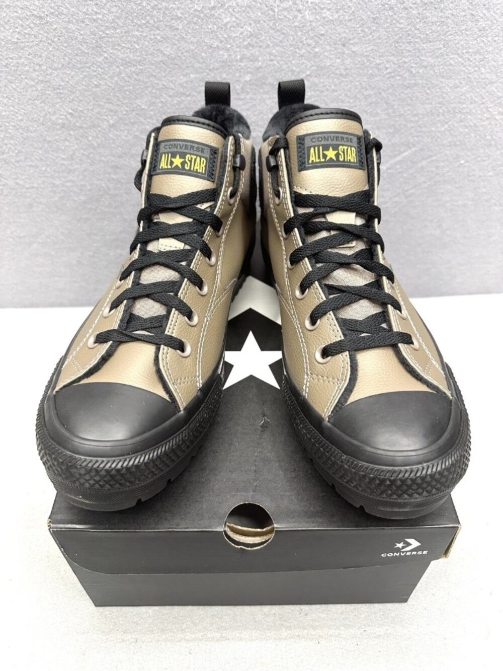 Converse Street Boots Men Size 10.5 Chuck Taylor All Star Malden Mid Taupe Black